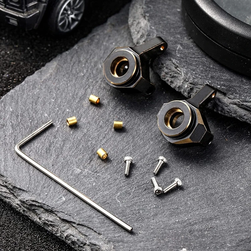 

Rc Car Brass Counterweight Steering Cup Used Axial Gravity Simulation Knuckles Model Bottom Track For Axial SCX24 Drop Shipping