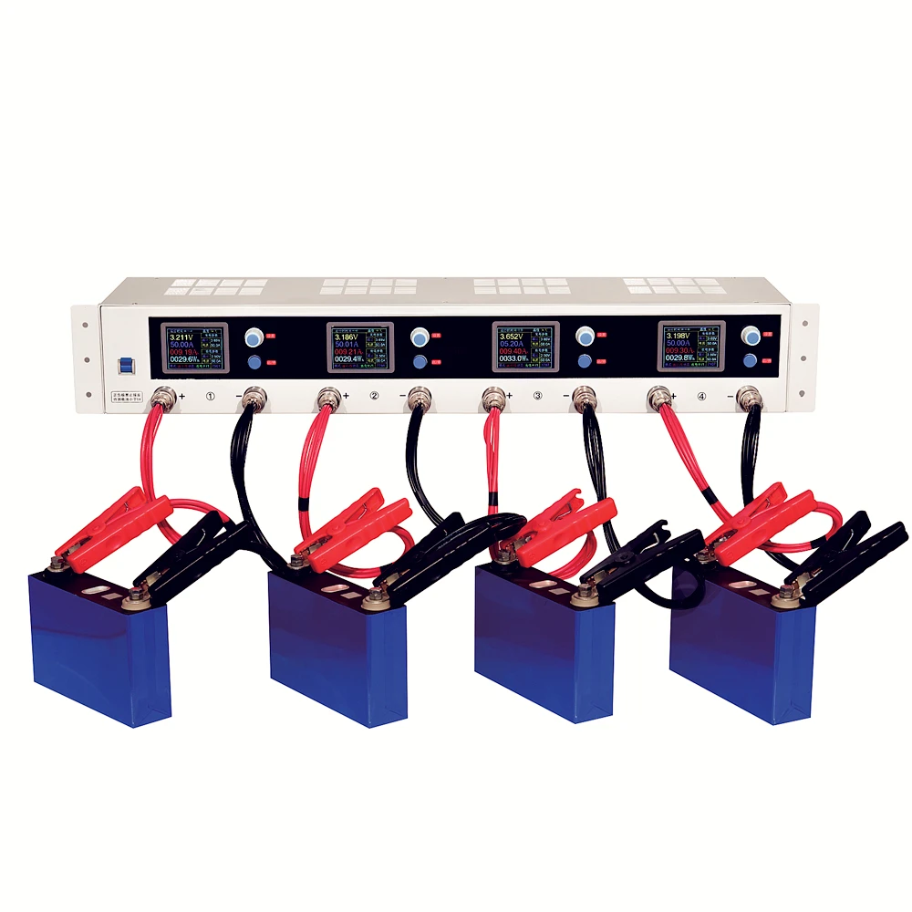 

YPSDZ-0550-4 5V 50A 40A 10A Capacity Tester Machine For Lithium Battery 4 Channels battery pack equalization instrument