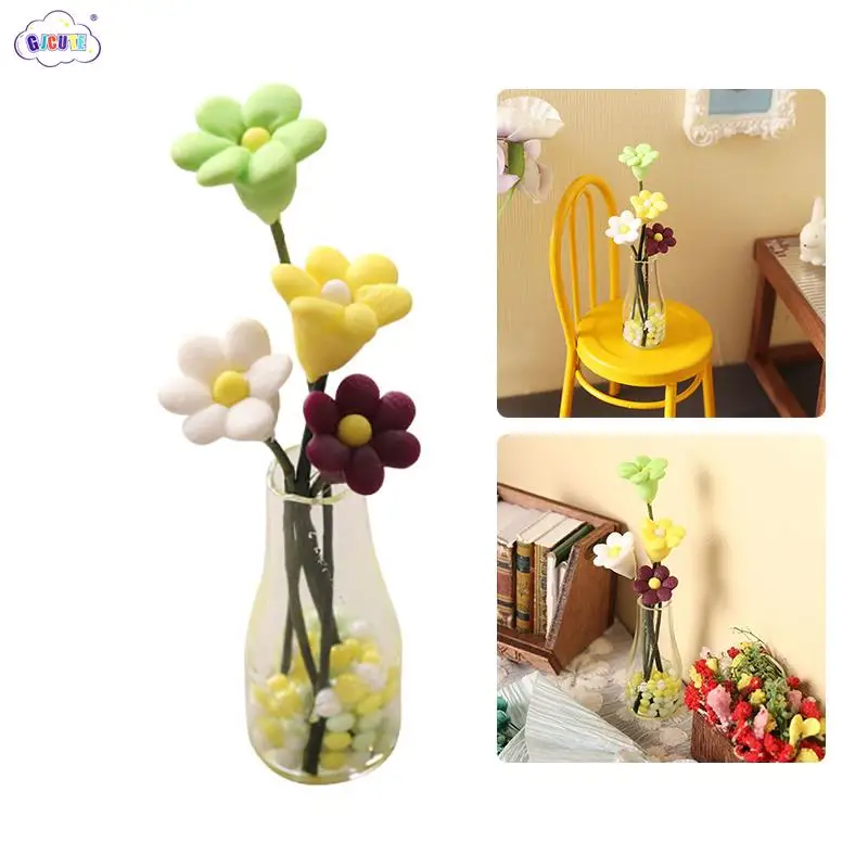 

Миниатюрные цветочные вазы для кукольного домика в масштабе 1:12, цветочные горшки для растений, модель бонсая, садовый домашний декор, аксессуары для кукольного домика