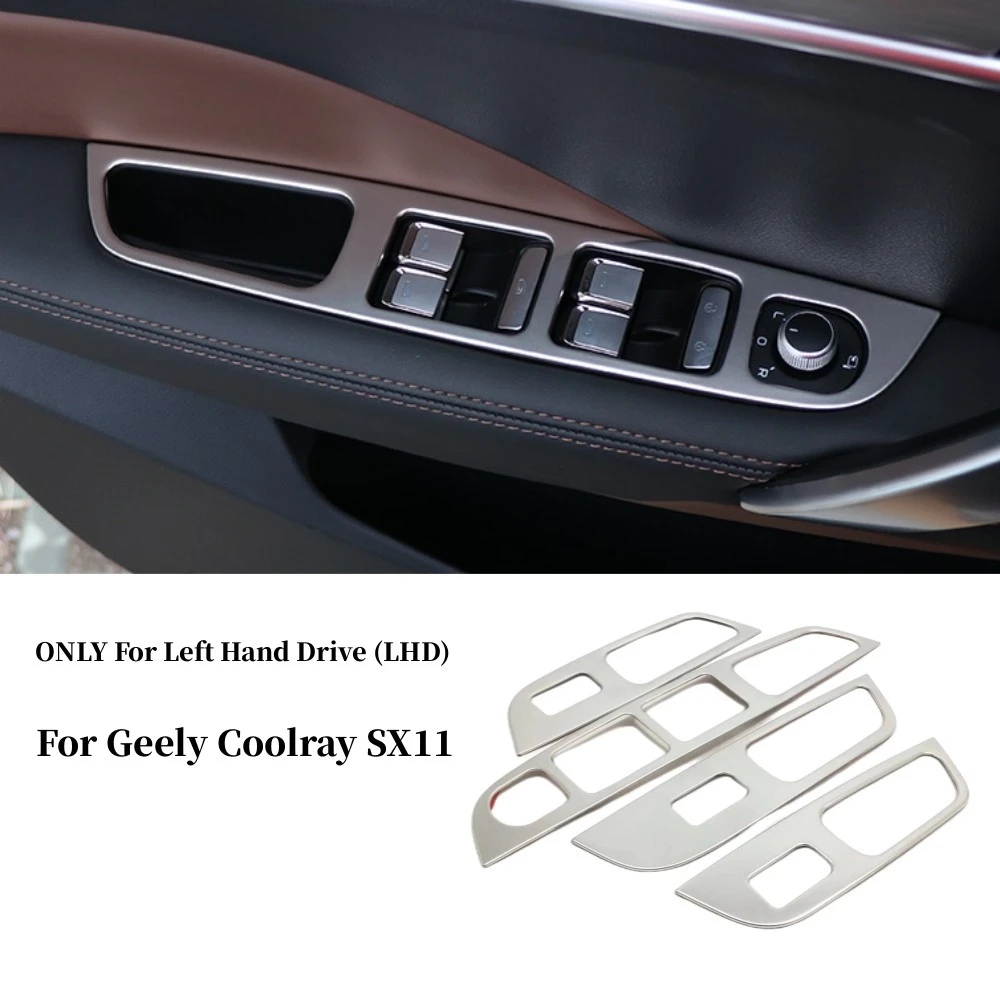 

Для Geely Coolray SX11 2018-2023 кнопка окна автомобиля стекло подъемный переключатель панель крышка дверной подлокотник ручка рамка наклейка аксессуары