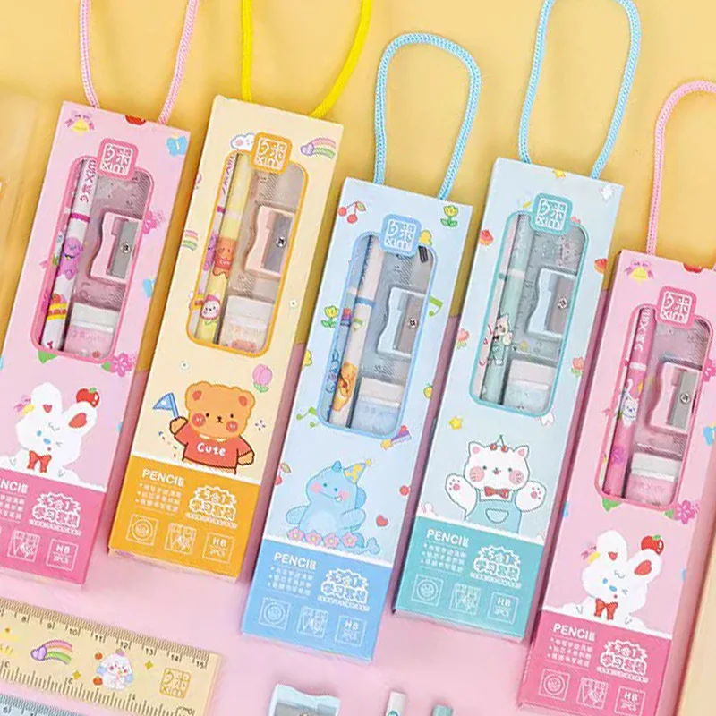 

1 Bag Creative Award Graduation Portable Stationery Set Gift Box Kindergarten Birthday Gift School Supplies