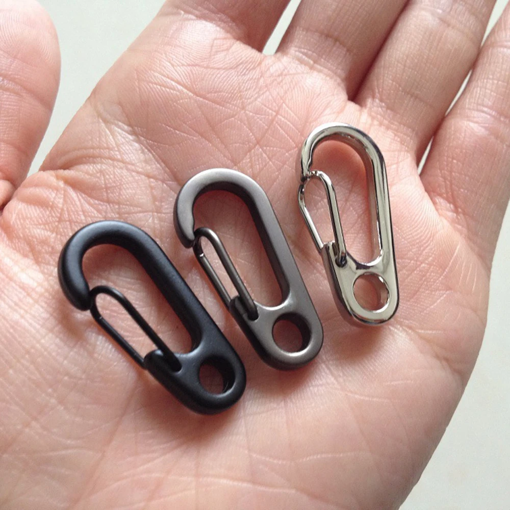 

Hot Sale 1PC keychain Mini Spring Backpack Clasps Climbing Carabiners EDC Keyring Camping Bottle Hooks key ring