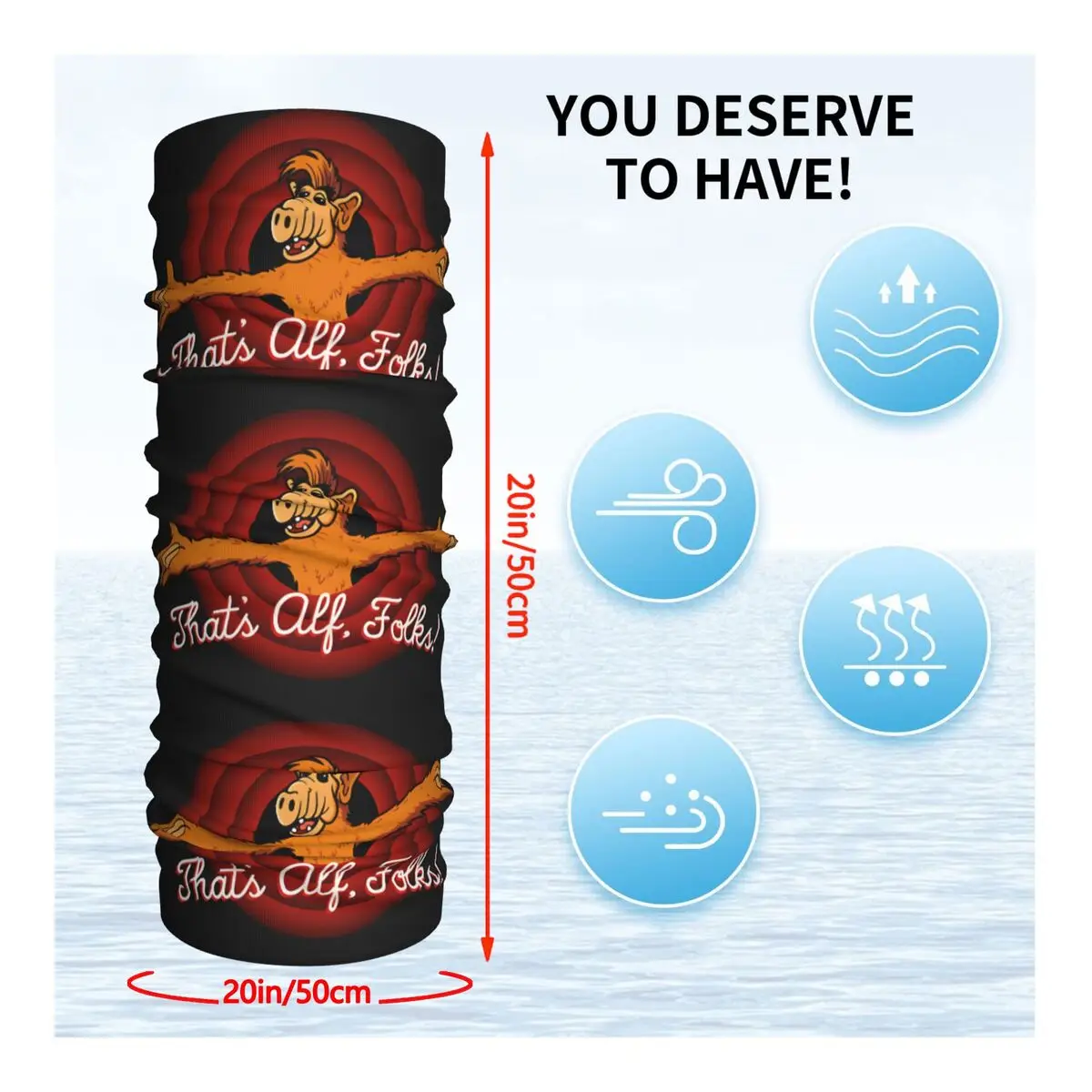 Шарф шейный платок маска для лица и шеи из полиэстера