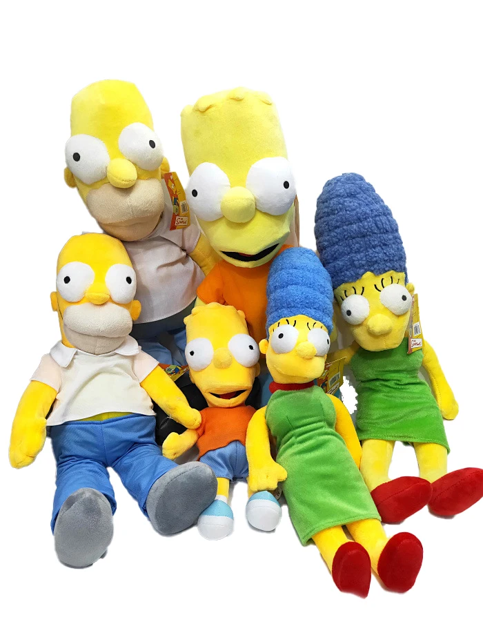 

22-55cm The Simpsons Homer J Simpson Marge Simpson Bart Simpson Kawaii kids Toys Plush Birthday Gifts Pillow Ornaments