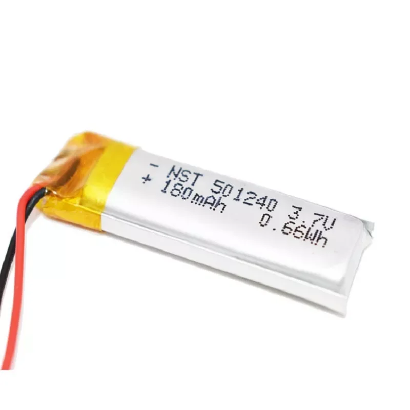 

2023New 3.7V 220mAh Lithium Polymer LiPo li ion Rechargeable Battery 501240 For Mp3 MP4 MP5 GPS PSP bluetooth headphone electron