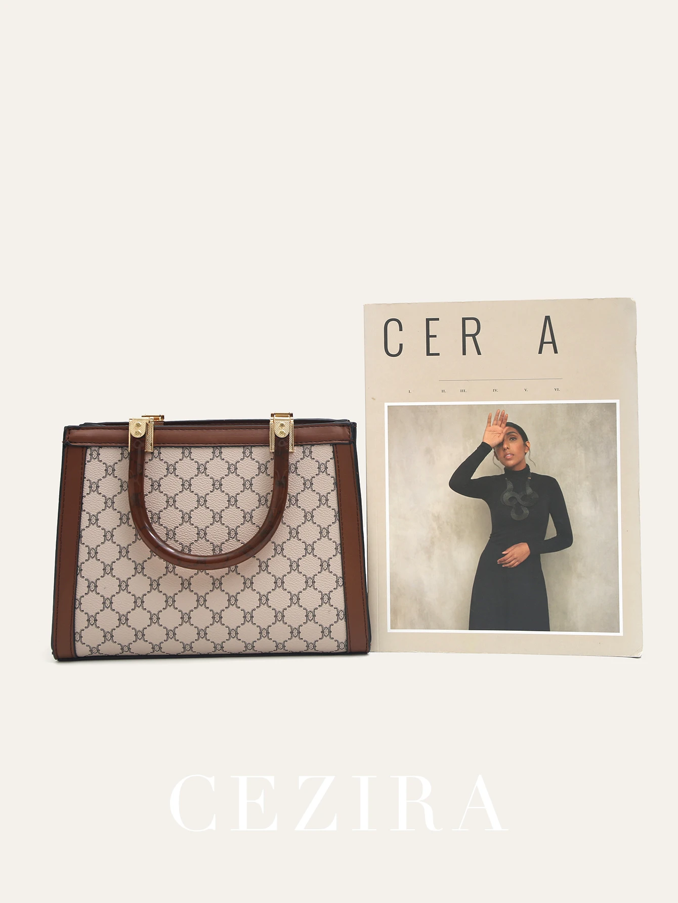 Женская сумка-тоут из искусственной кожи с ручками сверху