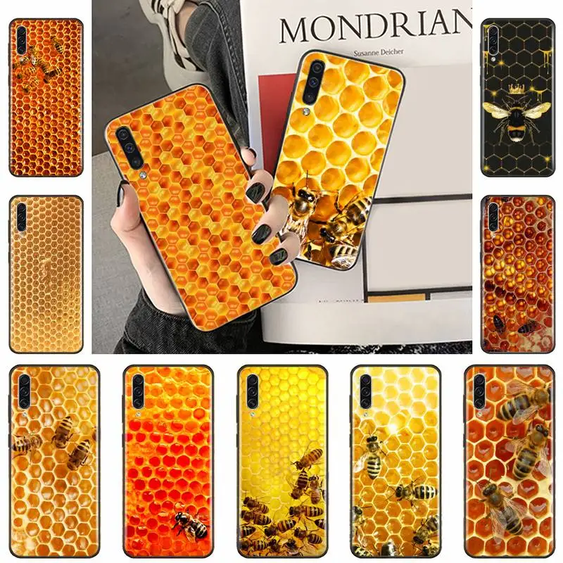 

Honeycomb Honey Bee Phone Case For Samsung galaxy A S note 10 12 20 32 40 50 51 52 70 71 72 21 fe s ultra plus