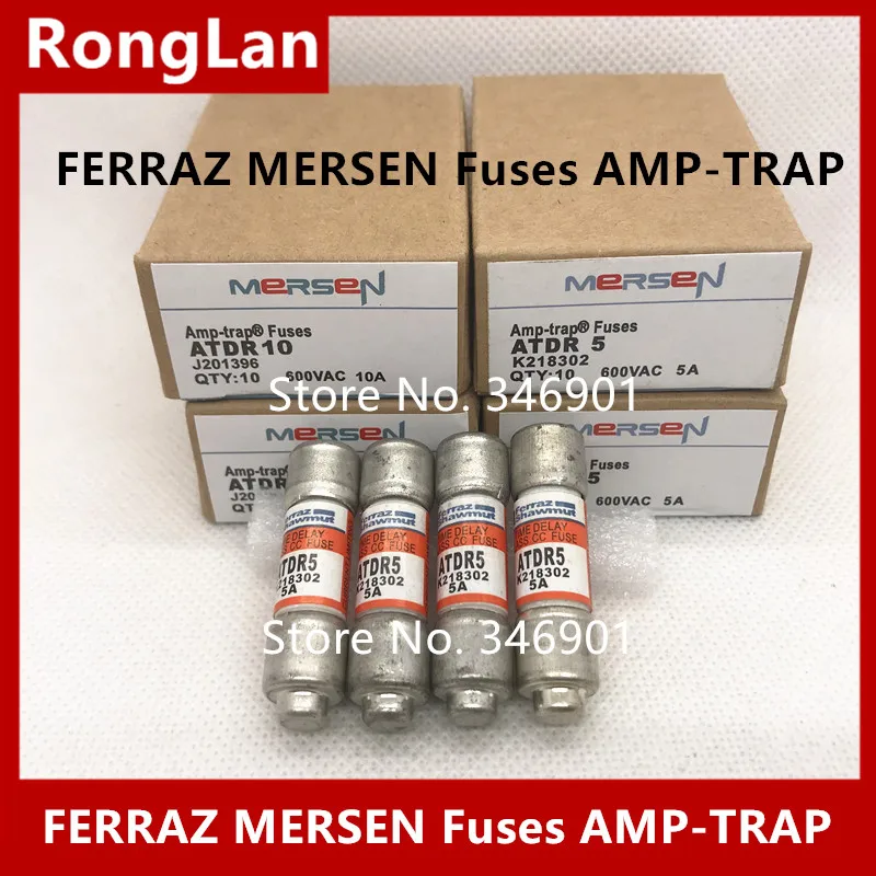 [SA]Импортные предохранители FERRAZ MERSEN AMP-TRAP ATDR15 ATDR20 ATDR25 ATDR30 ATDR7-1/2 ATDR2-1/2 ATDR1/2 600 В 10 шт.