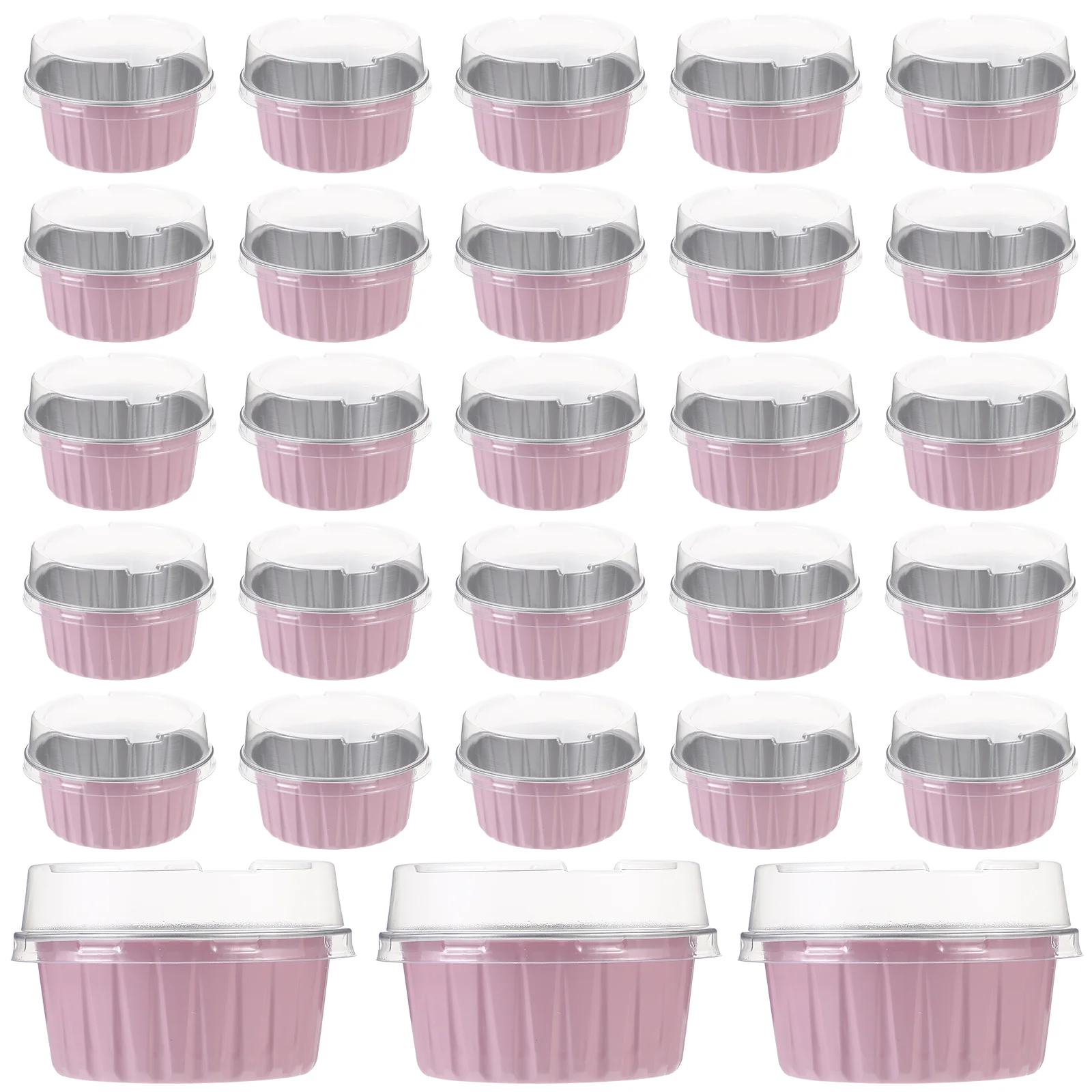 

50pcs Cupcake Baking Pan Heat-resistant Cupcake Pan With Lid Air Fryer Muffin Liner Baking Supply