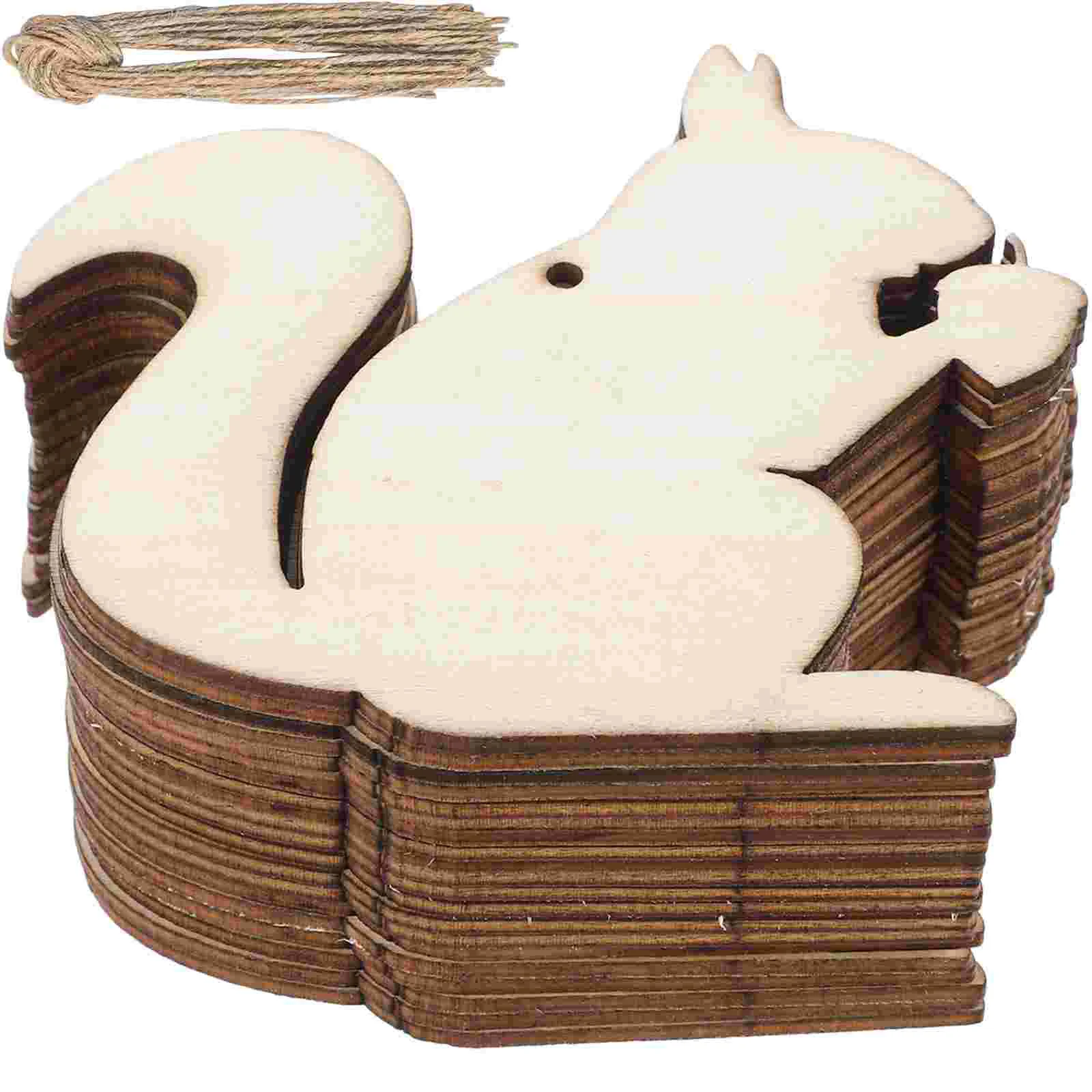 20 шт. беличьи деревянные чипы Подвески ремесла ломтики ремесло поставки Сделай