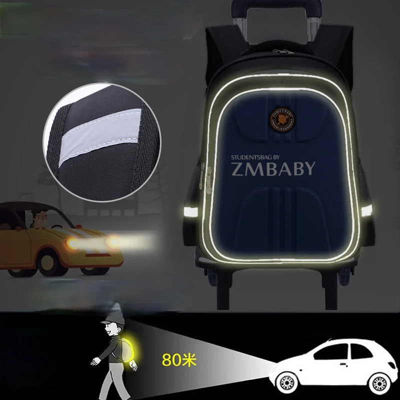 kids Wheeled Backpacks Removable Children School Bags With 3 Wheels Stairs Kids boys girls Trolley Schoolbags Luggage Book Bags