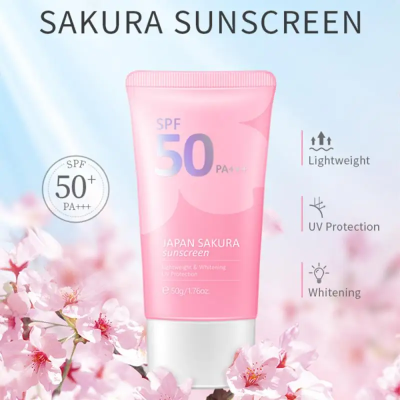 

Солнцезащитный крем для лица Sakura, крем от солнца для тела, изоляционный увлажняющий отбеливающий уход за кожей, косметика