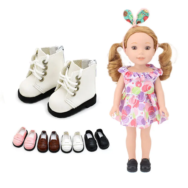 

2023 New Leather Shoes Fit For 13Inch 32cm Paola Reina Doll & 14inch Wellie Wisher, Dolls Accessories