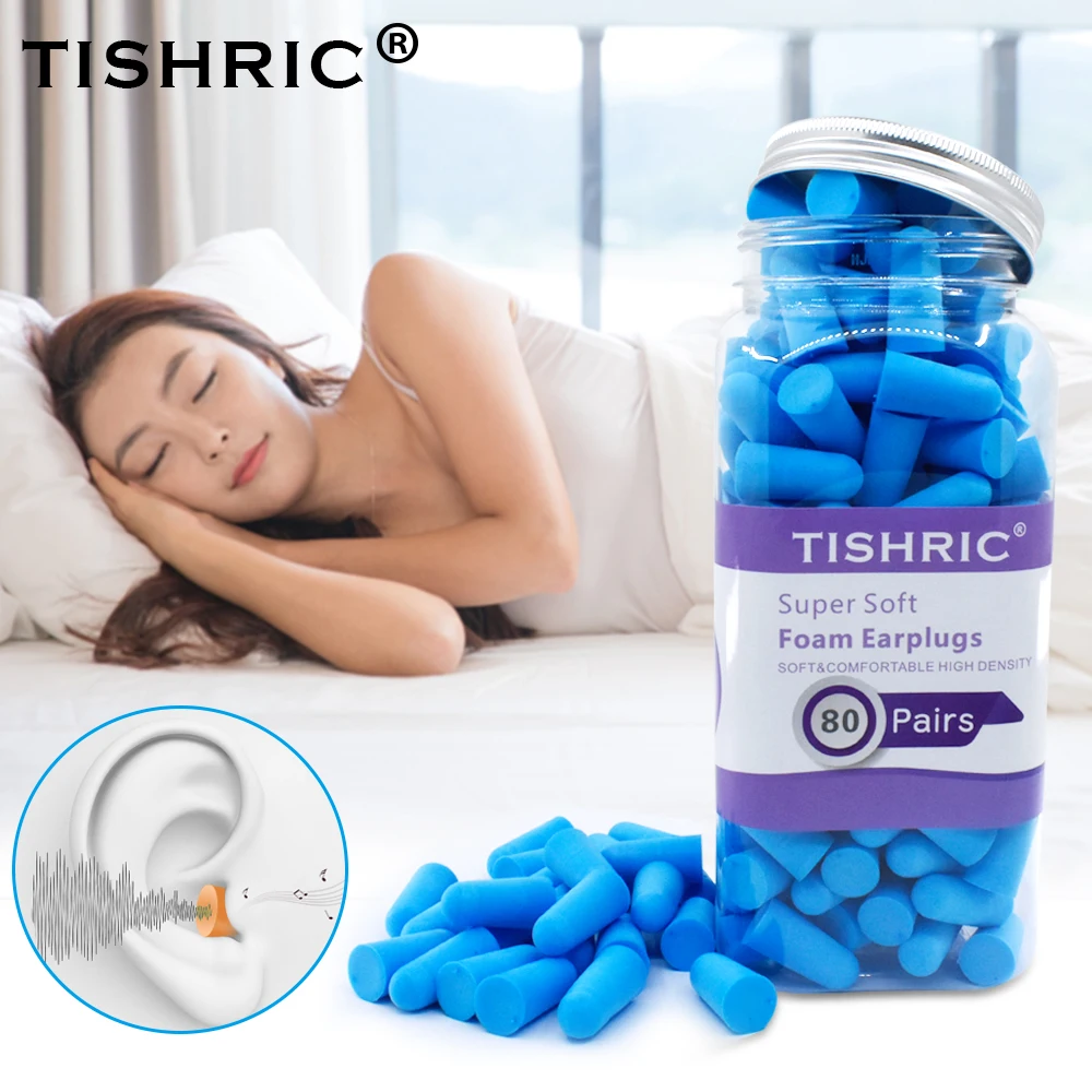 

160PCS Ear Plugs Noise Earplugs Sleeping Anti-noise Reduction Sound Cancelling Sponge Soft Ear Plug For Sleeping Ear Protector