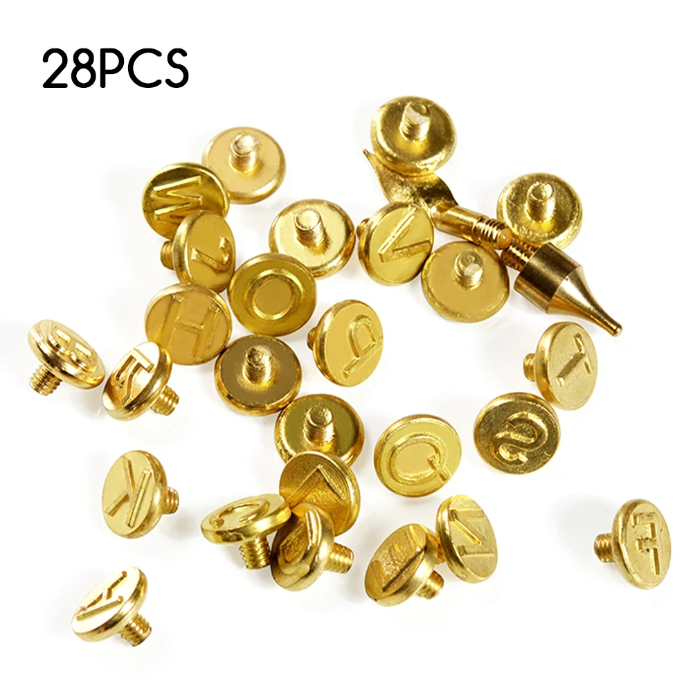 

28 шт. набор наконечников для паяльника с буквами и надписями, шаблон, алфавит, брендинг, круглая резьба, ремесло, тиснение, Пирография