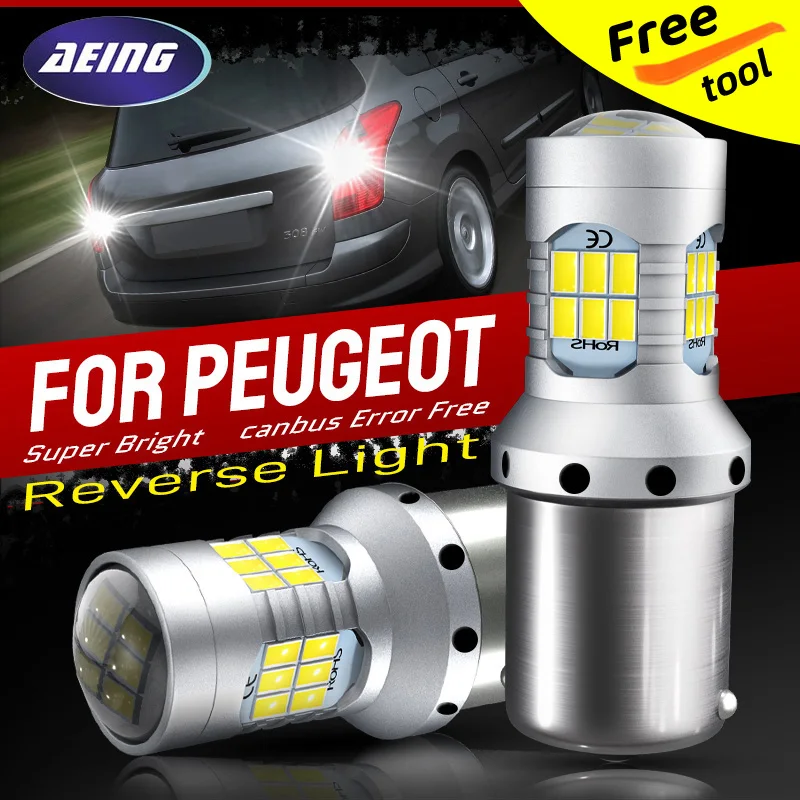 

2×LED Backup Light Blub P21W For Peugeot 106 107 108 1007 206 207 208 2008 301 306 307 308 3008 406 407 408 607 806 807 508 5008