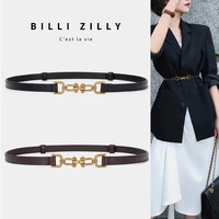 luxury brand metal buckle women genuine leather belt waistband accessories belt lady decoration simple fashion belt