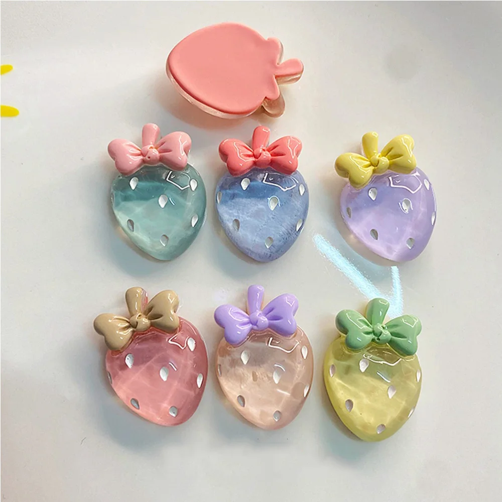 10 шт., прозрачные кабошоны из смолы, 26 х24 мм