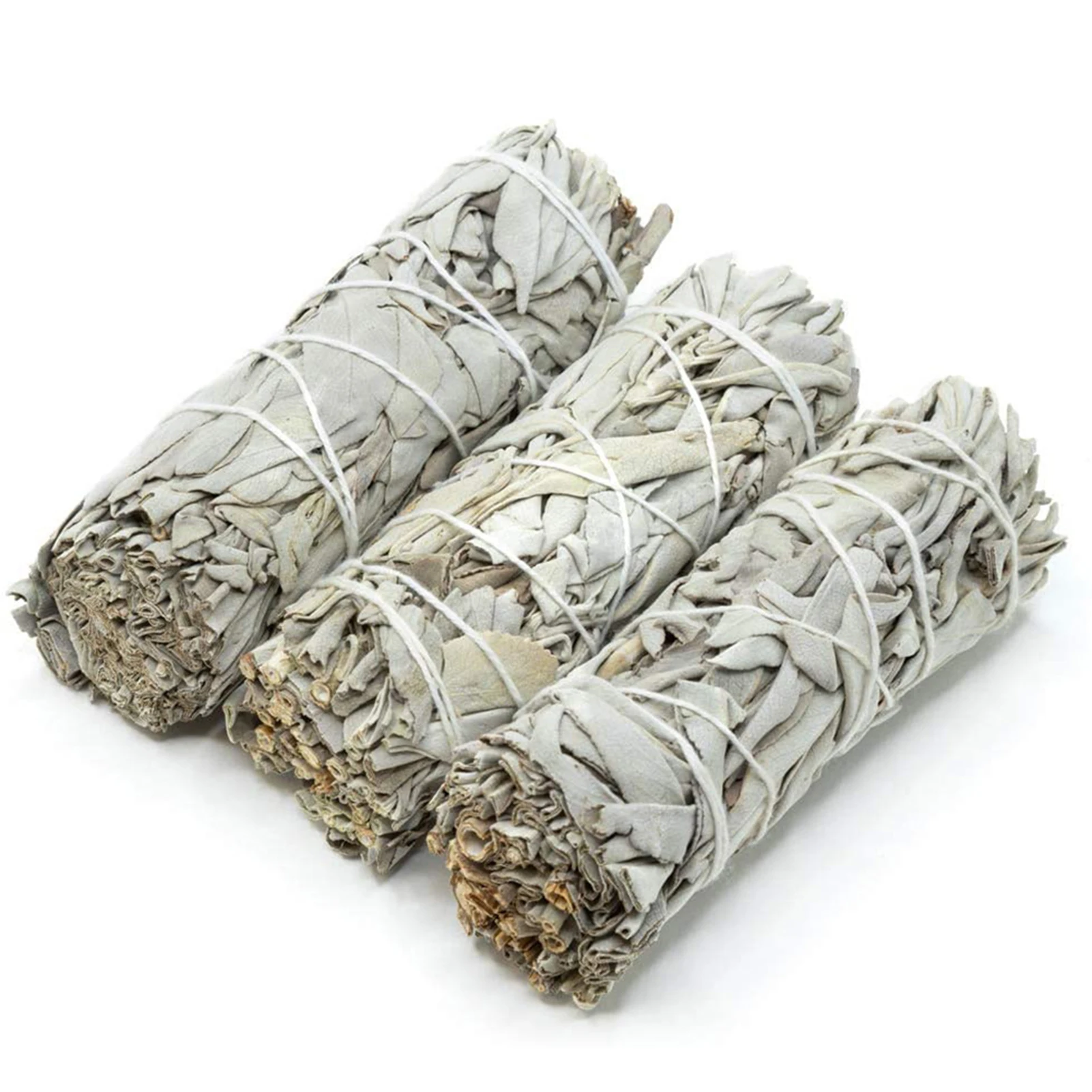 

10cm White Sage Bundle California Smudge Stick Wand for Spiritual Incense Sticks Burning Aromatherapy Energy Cleansing Bundles