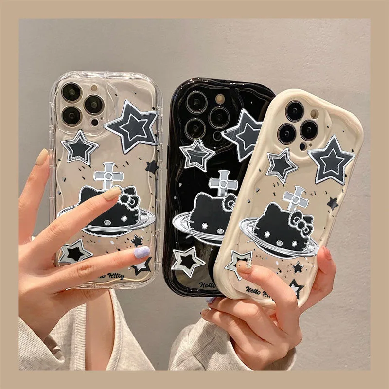 Sanrios Kawaii Hellokitty 3D волна фото для OPPO Reno 11 F 8 T 7 Z 6 5 4 Pro F23 F11 F9 4G чехол телефона Мягкая