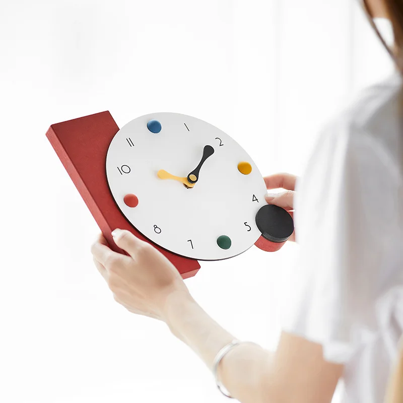 Современные настольные часы 20 см креативные в скандинавском стиле для гостиной