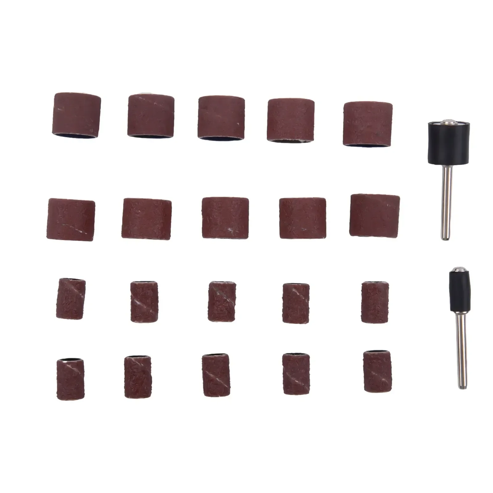 

22 шт., набор шлифовальных барабанов, шлифовальные кольца, оправки, наждачная бумага, шлифовальные ленты для дрели для ногтей Dremel, вращающиеся инструменты, абразивные инструменты