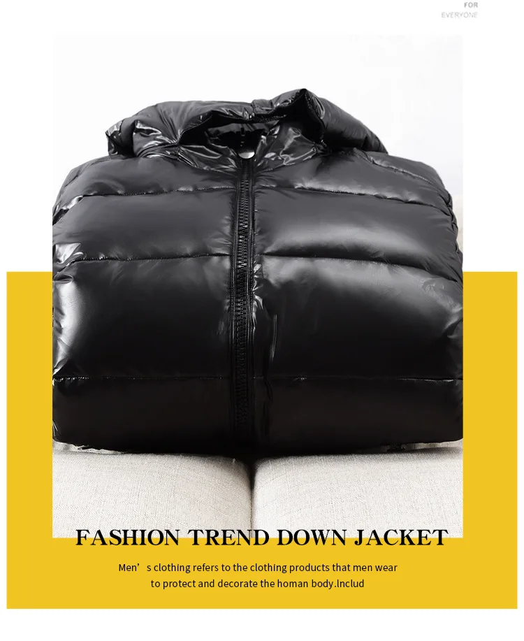 Hat Detachable Men's White Duck Down Jacket Warm Hooded Thick Puffer Jacket Coat Male Casual Overcoat Thermal Winter Parka Women
