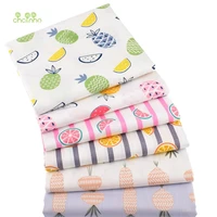 chainhoprinted twill cotton fabricpatchwork clothdiy sewing quilting materialfruit vegetable series6 designs3 sizes