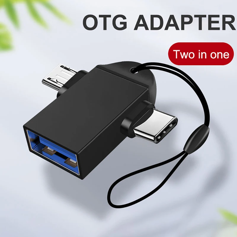 

2in1 OTG Type C 3.0U Disk Adapter Micro Usb to USB C Adapter Mobile Phone Flash Drive Reader Mouse Connector USB Cable Converter