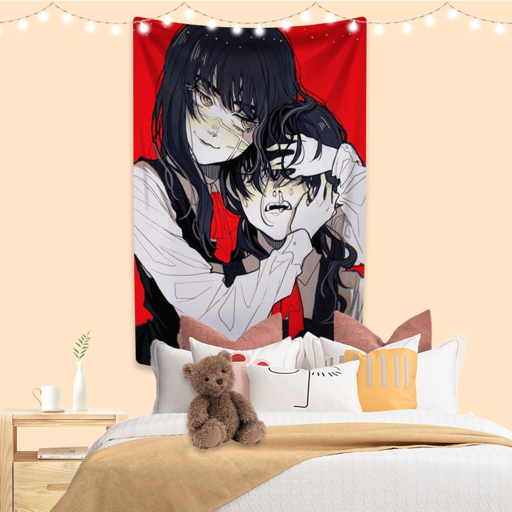 XxDeco аниме гобелены для девочек Kawaii мультяшный рисунок Фотофон стены общежития