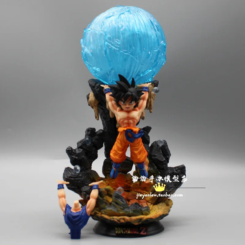 

24cm Dragon Ball Figure Half Body Replaceable Spirit Bomb Goku Action Figure PVC Can Be Illuminated Collectibles Model Toys Gift