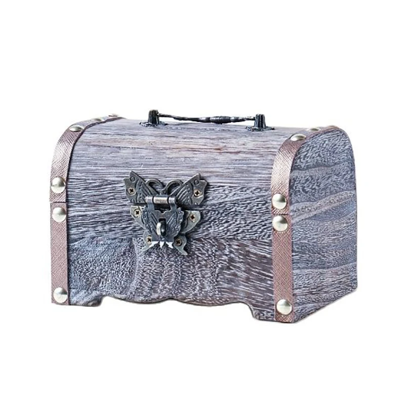 

Retro Wooden Piggy Bank with Locked Storage Money Box Coin Money Safe Saving Vintage Piggy Bank for Paper Money Spaarpot FP045