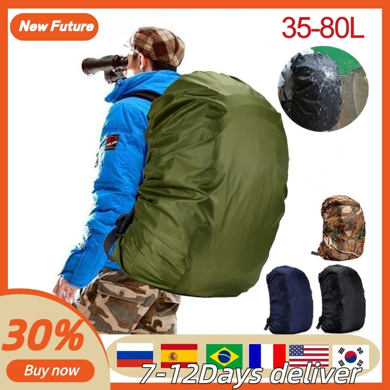 

35-80L Backpack Rain Cover Outdoor Hiking Climbing Bag Cover Waterproof Rain Cover for Backpack Universal Rain Cover Hot Sale