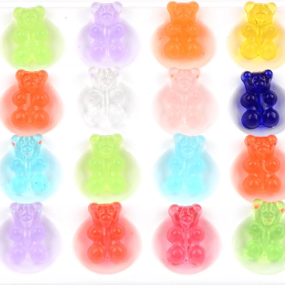 30 шт. 1 2x1 8 см разные цвета полупрозрачные мультяшные милые акриловые бусины с