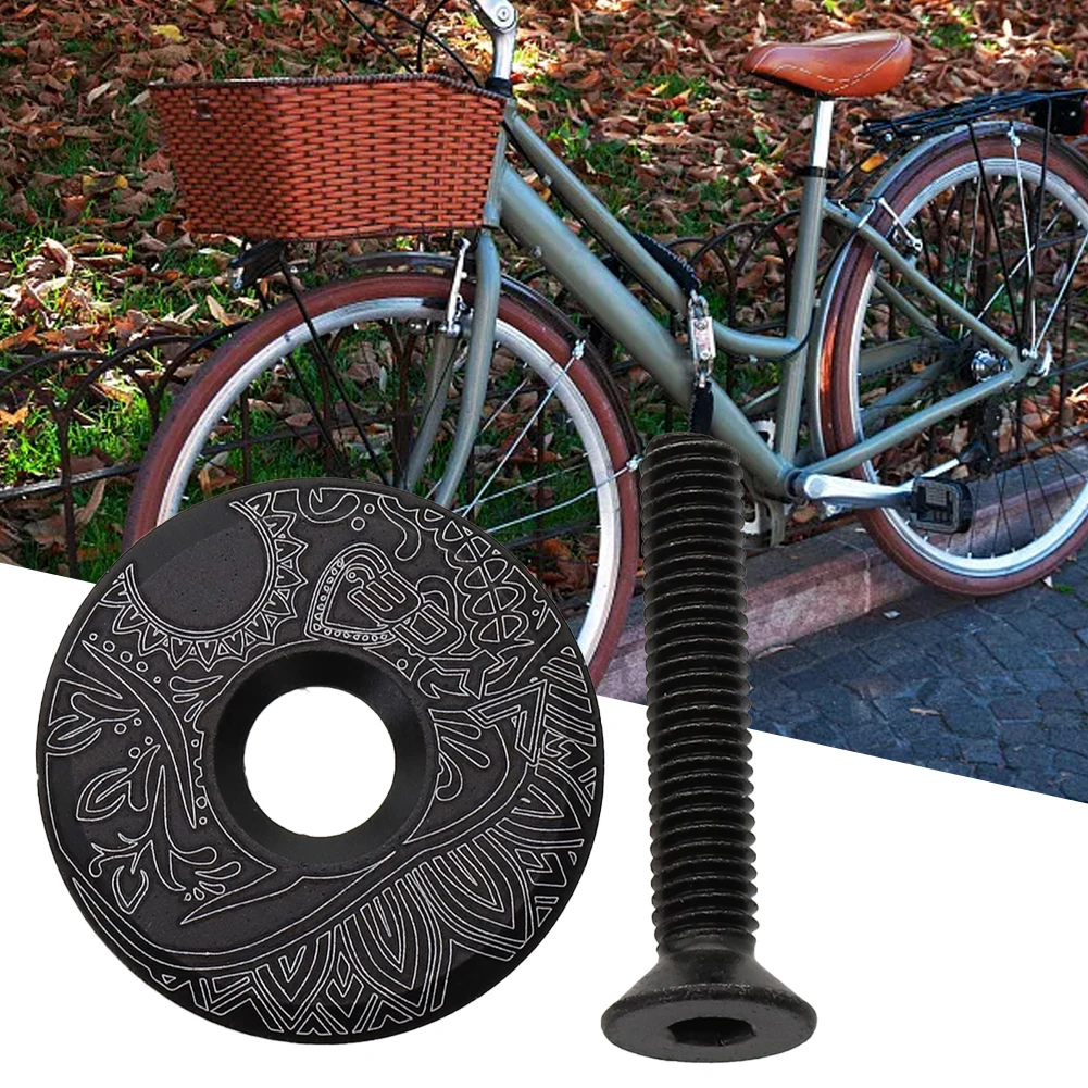 

Top Bike Stem Tube Bicycle Bike VYCE Vyce Cap With Titanium Plated Screws Carbon Corrosion Cover Cycling Fork Front