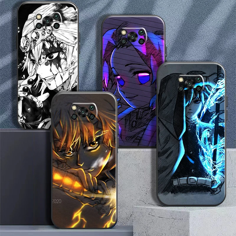

Demon Slayer Kamado Nezuko Phone Case For Xiaomi POCO X3 X3 Pro NFC F3 GT M3 M3 Pro Funda Shell Full Protection Cases Carcasa