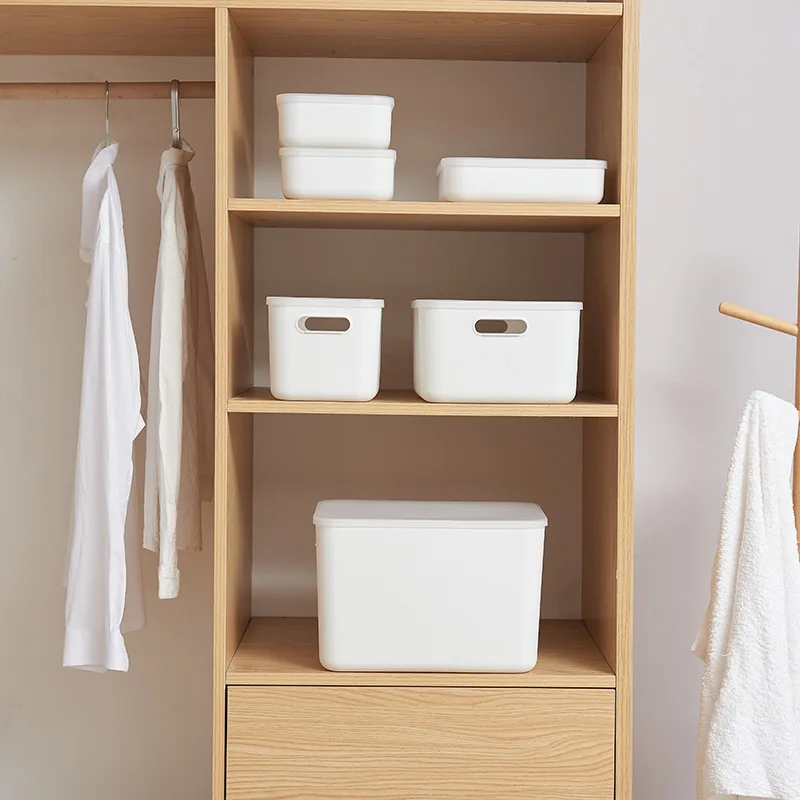 

DECOR HOME Transparent cover desktop plastic storage box large bedroom dust-proof and moisture-proof thickening finishing box