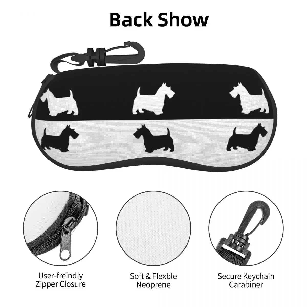 Пользовательский чехол для очков в виде шотландского терьера модный унисекс