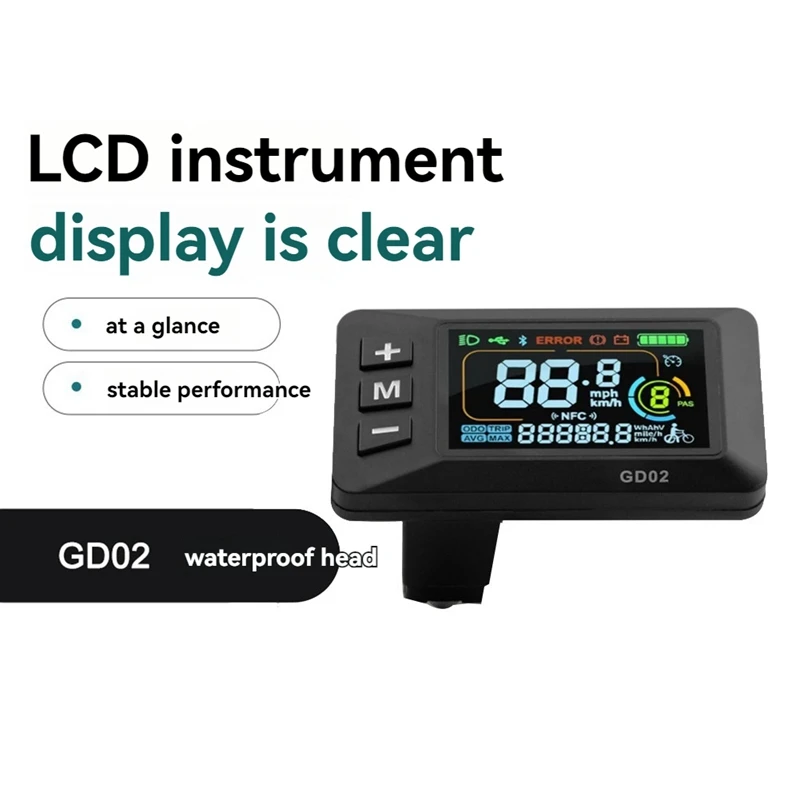 LCD-GD02 электрический велосипед ЖК-дисплей метр приборная панель дисплей 24 В 36 48 52 60