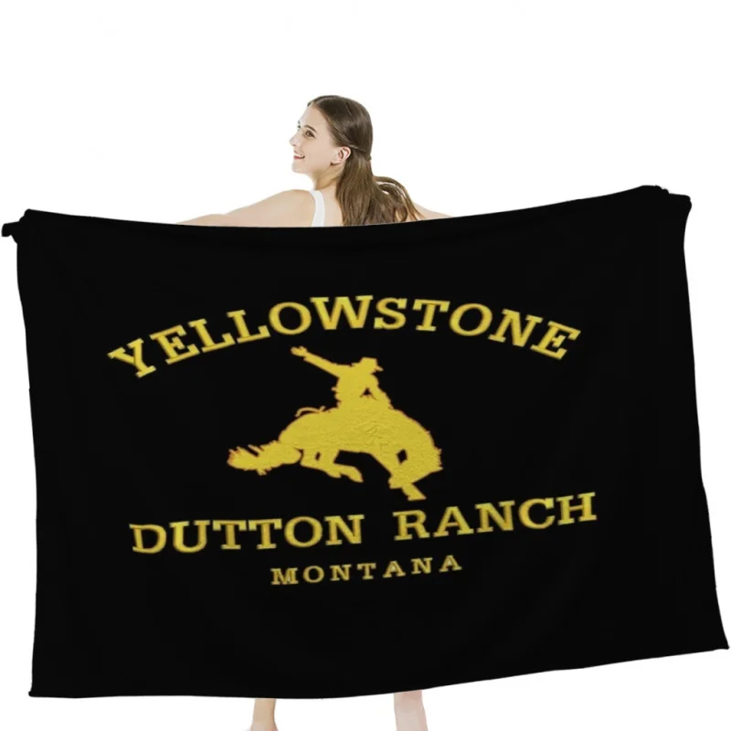 

Yellowstone Dutton Ranch Throw Blankets Soft Warm Bedspread Camping ,Travel Bedding Blanket