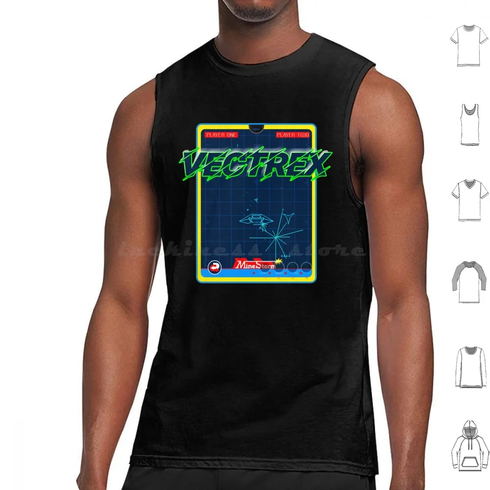 

Майка Vectrex 1 с принтом, хлопок, 80s, 1980