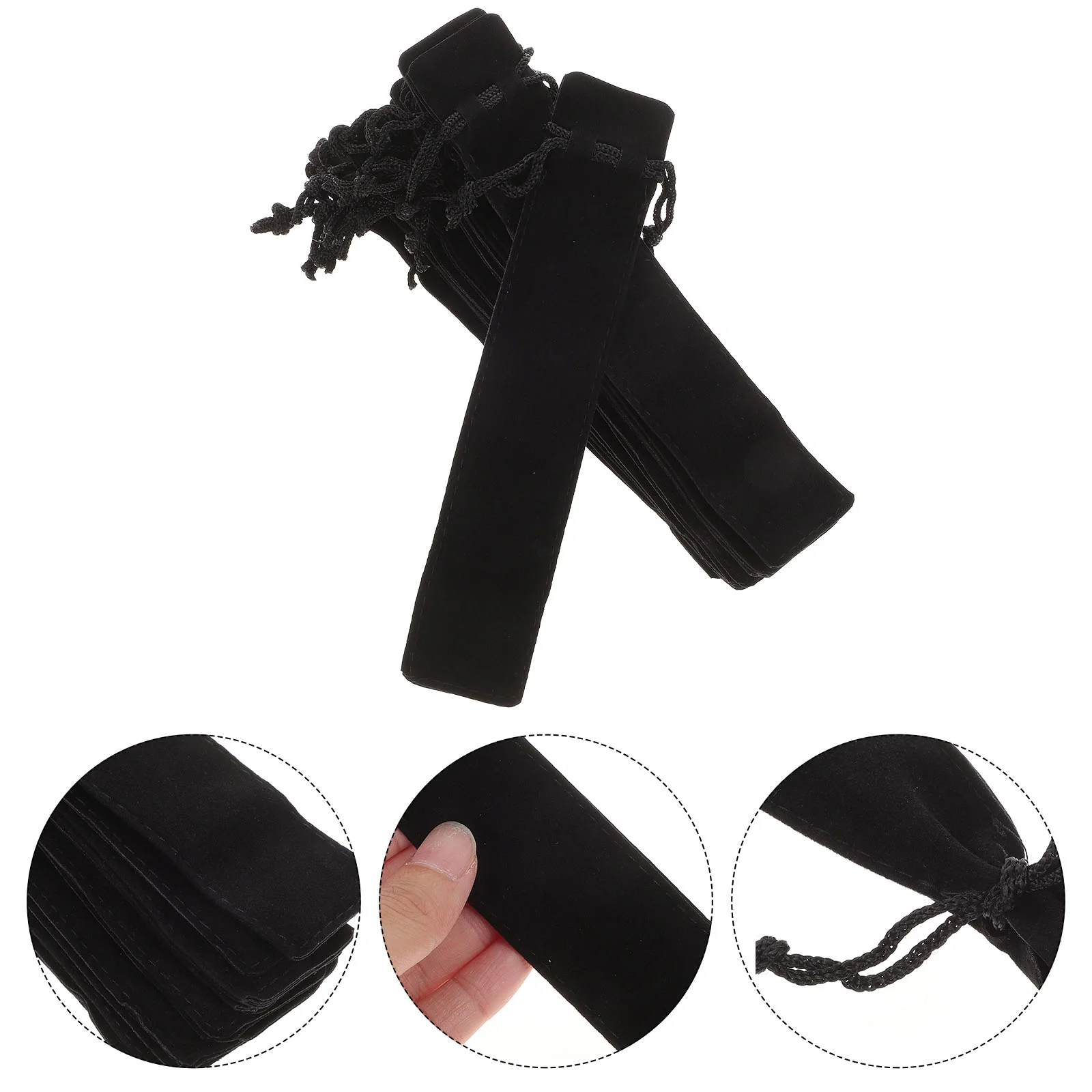 

15 Pcs Case Drawstring Gift Bags Pen Pocket Protector Gift Pen Bag Portable Pen Sleeve Flannel Drawstring Pen Bag Student