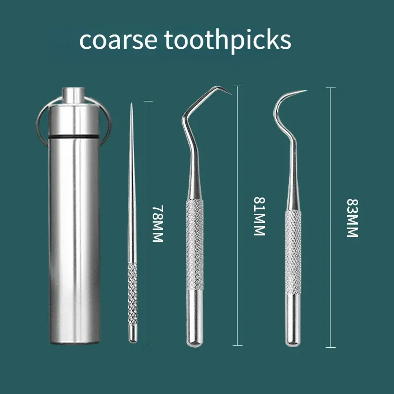 1 комплект портативной металлической нити для зубочисток из нержавеющей стали