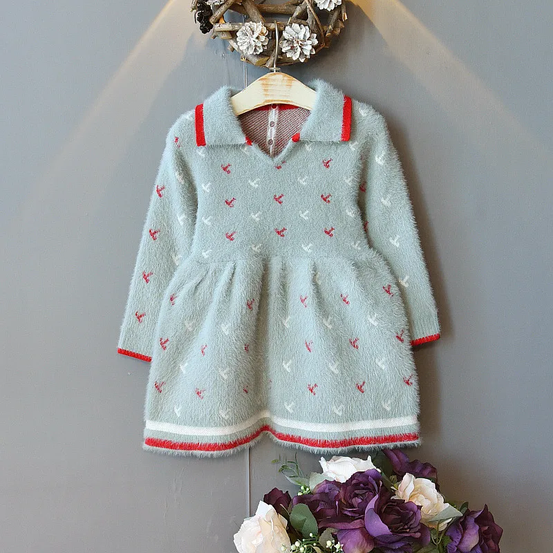 

Женское зимнее флисовое платье с длинным рукавом, на возраст 18-6 лет