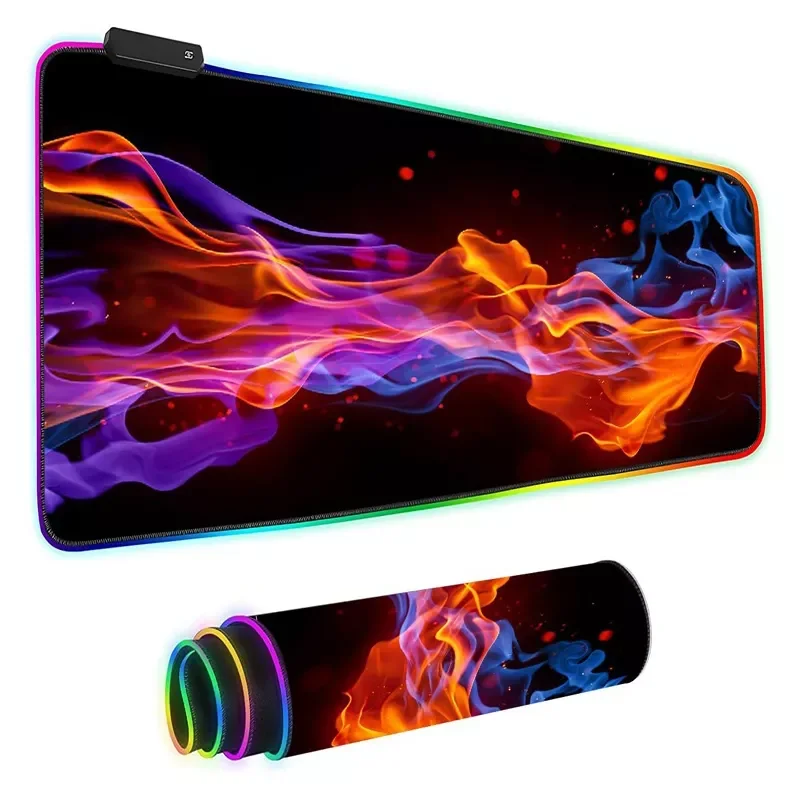

Mousepad LED light Computer Desktop Carpet RGB Mouse Pad Rubber Gaming Keyboard Pad Laptop Desk Mat Gamer Mause Mat Large