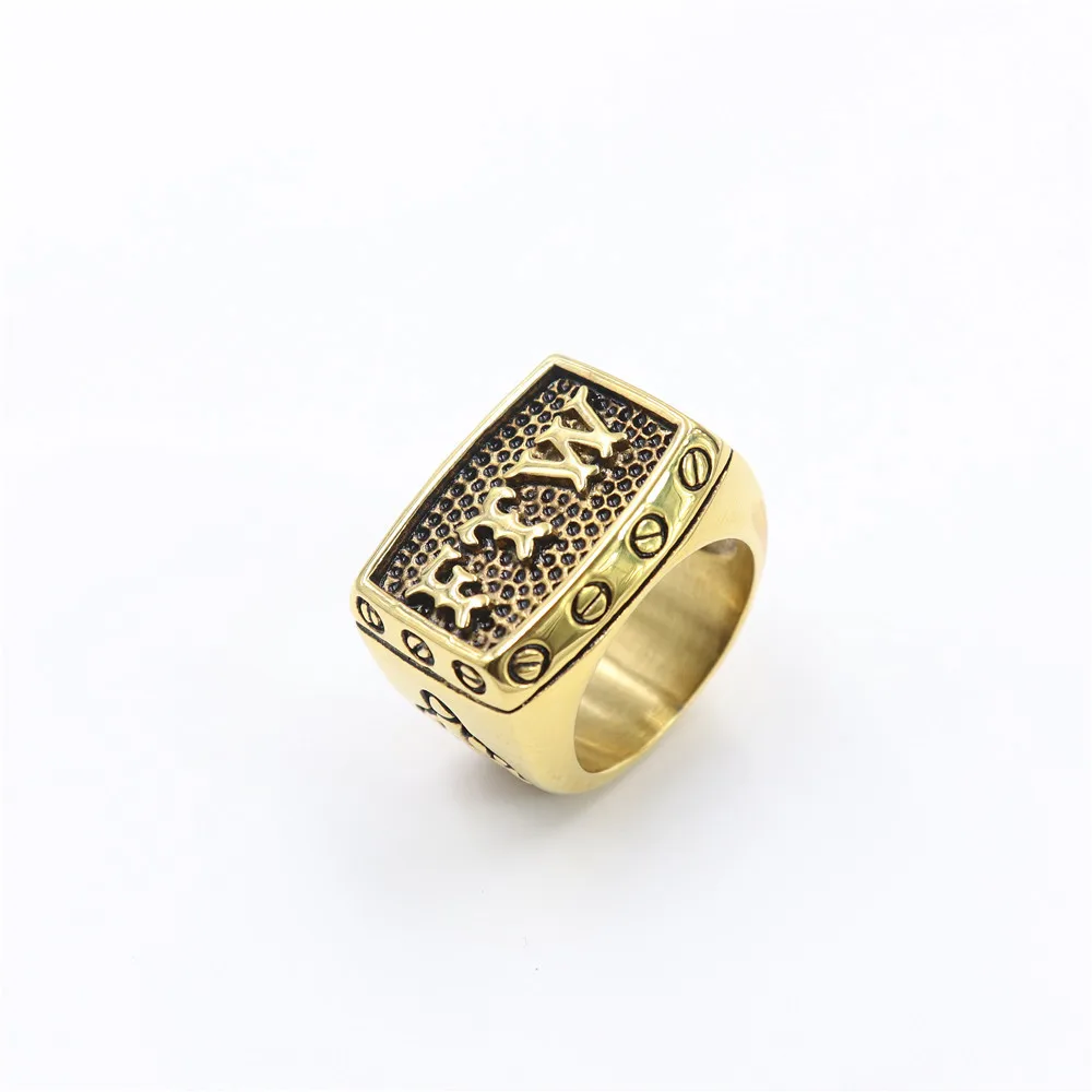 

Megin D Hot Sale Punk Luxury Personality FTW Skull Titanium Steel Rings for Men Women Couple Friend Fashion Design Gift Jewelry