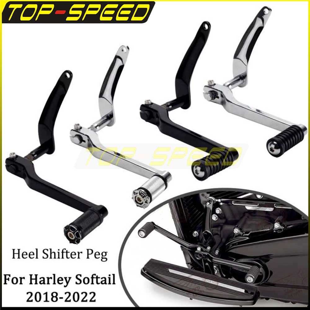 

CNC Aluminum Heel Toe Shifter Lever Pedal Foot Peg For Harley Softail Breakout Fat Boy Bob Heritage Classic Slim Sport Glide 18+