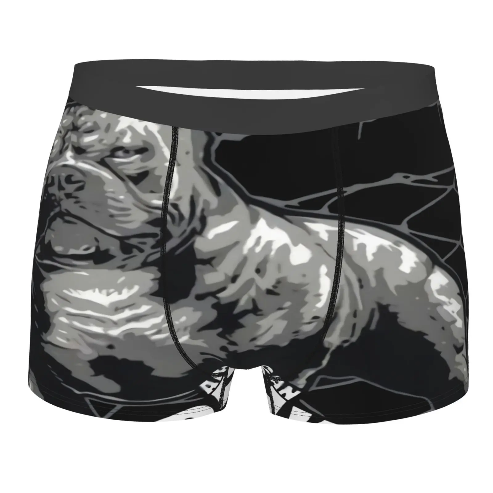 

Трусы-боксеры мужские из полиэстера, с принтом, белые