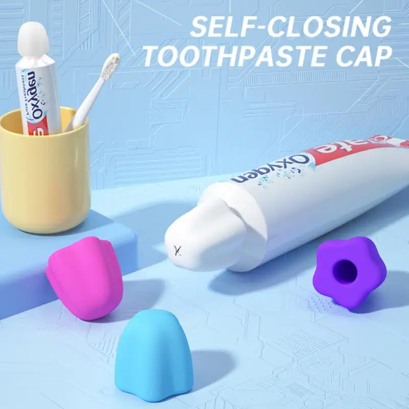 

Flower Shape Tooth Paste Dispensers Tooth Paste Saver Self-closing Silicone Toothpaste Cap 1pcs Squeezing Toothpaste Device