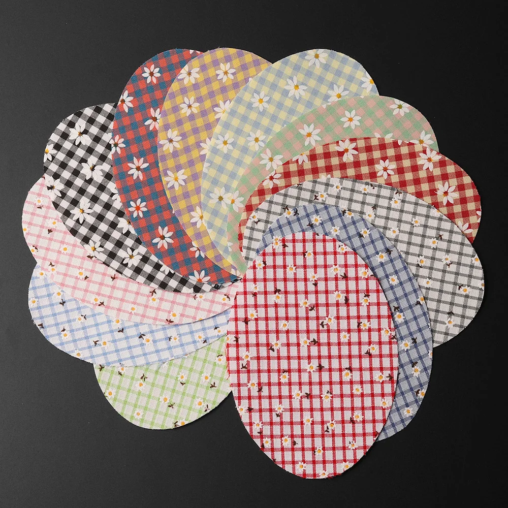 

Flower Patch Iron On Patches On Clothes Gingham Patches For Clothing Dress Repair Decor Small Daisy Printing Applique Stickers